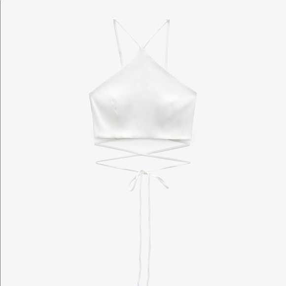 Zara Tops - NWT Zara Linen Blend Crop top